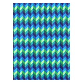 Blue Green Ombre Chevrons Small Tablecloth Tischdecke