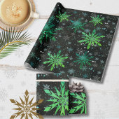 Blue Green Ombre Christmas Wrapping Paper Geschenkpapier