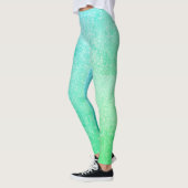 Blue Green Ombre Glitzer Leggings (Links)
