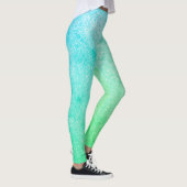 Blue Green Ombre Glitzer Leggings (Rechts)