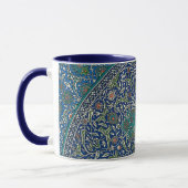 Blue Green Orange Aquamarines Verziertes arabische Tasse (Links)