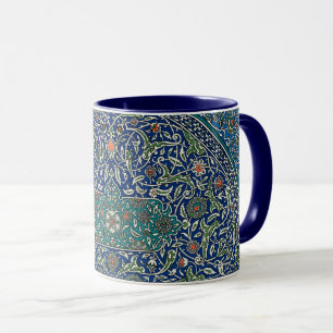 Blue Green Orange Aquamarines Verziertes arabische Tasse