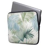Blue Green Palm Blätter Laptopschutzhülle (Vorderseite Links)