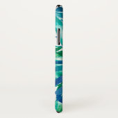 Blue & Green Palm Print iPhone X Fall Case-Mate iPhone Hülle (Hinten/Rechts)