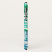 Blue & Green Palm Print iPhone X Fall Case-Mate iPhone Hülle (Hinten/Links)