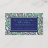 Blue Green Paperclips Custom Visitenkarte (Vorderseite)