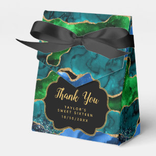 Blue Green Peacock Agate 16 . Geburtstag Vielen Da Geschenkschachtel