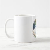 Blue Green Peacock Feathers Kaffeetasse (Links)