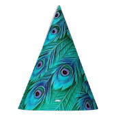 Blue Green Peacock Party Partyhütchen (Links)
