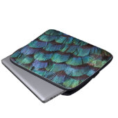 Blue-green pheasant feather design laptopschutzhülle (Vorne Knopf)