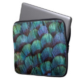 Blue-green pheasant feather design laptopschutzhülle (Vorderseite Links)