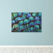 Blue-green pheasant feather design leinwanddruck (Insitu (Holzboden))