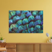 Blue-green pheasant feather design leinwanddruck (Insitu (Wohnzimmer))