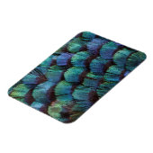 Blue-green pheasant feather design magnet (Linke Seite)