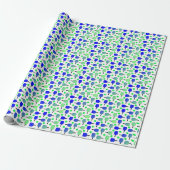 Blue & Green Pickleball Paddle Green Pickleballs Geschenkpapier (Ungerollt)