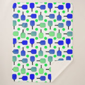 Blue & Green Pickleball Paddle Green Pickleballs Sherpadecke (Vorderseite)