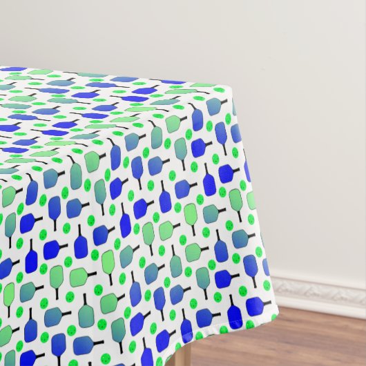 Blue & Green Pickleball Paddle Green Pickleballs Tischdecke (Beispiel)