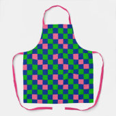 Blue Green Pink Checkered Pattern Design  Schürze (Vorderseite)