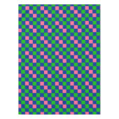 Blue Green Pink Checkered Pattern Design  Tischdecke (Vorderseite)