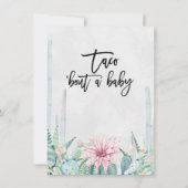 Blue Green Pink Taco Bout Eine Baby-Dusche Einladung (Rückseite)