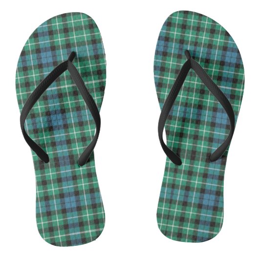 Blue Green Plaid von Janz Badesandalen (Fußbett)