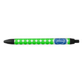 Blue & Green Polka Dot Monogram Kugelschreiber (Vorderseite)