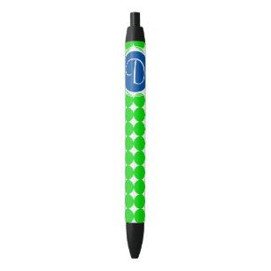 Blue & Green Polka Dot Monogram Kugelschreiber