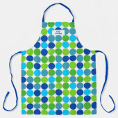 Blue Green Polka Dot Pattern Schürze (Vorderseite)