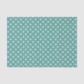 Blue Green Polka Dot Pattern Seidenpapier (Vorderseite)