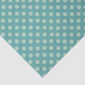 Blue Green Polka Dot Pattern Seidenpapier (Ausschnitt)