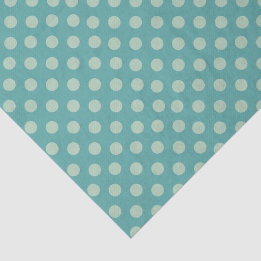 Blue Green Polka Dot Pattern Seidenpapier (Ausschnitt)