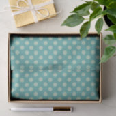 Blue Green Polka Dot Pattern Seidenpapier (Geschenk)