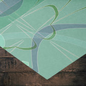 Blue Green Pop Art Nouveau Abstrakt Floral Collage Seidenpapier