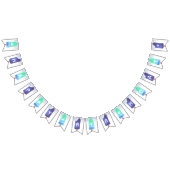 Blue & Green Popsicle Happy Birthday Wimpelkette (Alle)