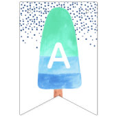 Blue & Green Popsicle Happy Birthday Wimpelkette (Dritte Fahne)