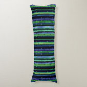 Blue, green, purple geometric with stripes seitenschläferkissen (Vorderseite Vertikal)