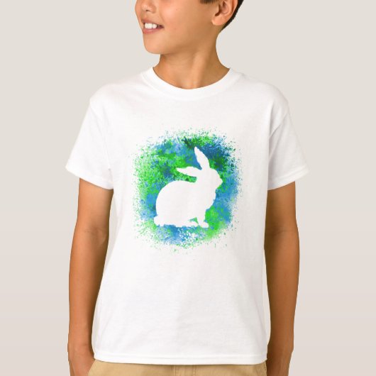 Blue Green Rabbit Kids T - Shirt (Vorderseite)