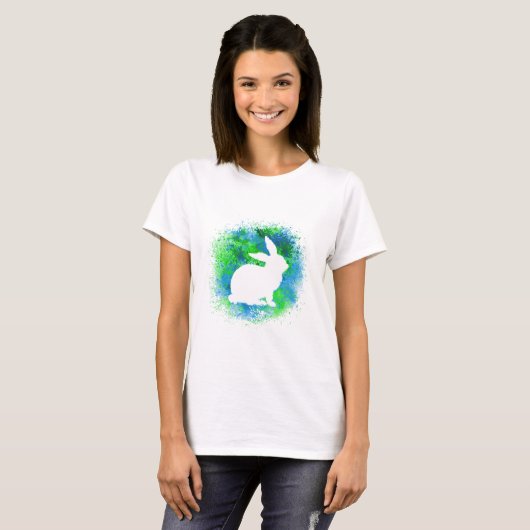 Blue Green Rabbit T-Shirt (Vorne ganz)