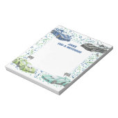 Blue Green Race Auto Supercar Personalisiert Mitzv Notizblock (Rotiert)