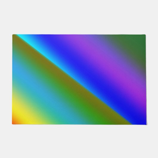Blue green rainbow abstract texture pattern art t fußmatte (Vorderseite)