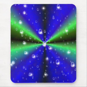 Blue Green Rainbow in Elephant Skin Leather Optik Mousepad
