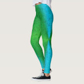 Blue Green Rainbow in Elephantenskin Letheroptik Leggings (Links)