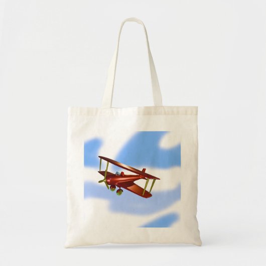 Blue Green Red Bi-Flugzeug Flight Adventure Tote B Tragetasche (Vorne)