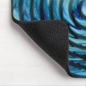 Blue Green Ripple Mouse Pad Mousepad (Ecke)