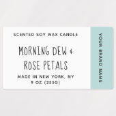 Blue Green Scented Candles Labels Etiketten (Design 1)