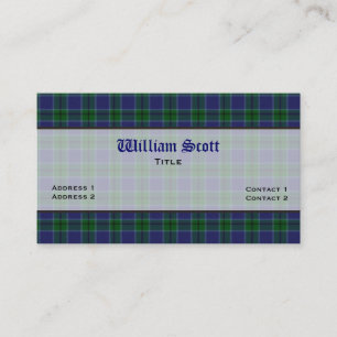 Blue & Green Scott Kariert Custom Business Card Visitenkarte