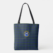 BLUE GREEN SCOTTISH CAMPBELL TARTAN GEM MONOGRAM TASCHE (Rückseite)
