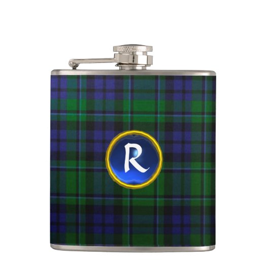 BLUE GREEN SCOTTISH TARTAN SAPPHIRGEM MONOGRAM FLACHMANN (Vorderseite)