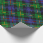 Blue Green Scottish Tartan Style Kariert Geschenkpapier (Ecke)
