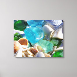 Blue Green Sea Glass Art Prints Leinwand Beach Coa